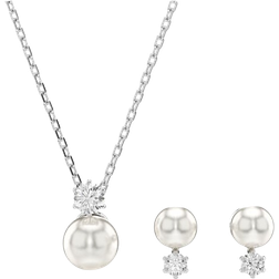 Swarovski Matrix Set - Silver/White/Transparent