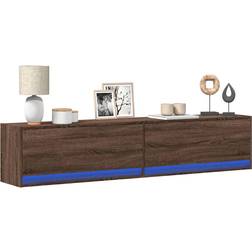 vidaXL 3307953 Brown Oak TV-bänk 180x38cm