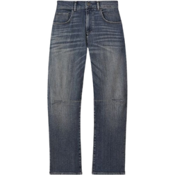 Reiss Mahni Washed Barrel Leg Jeans - Mid Blue