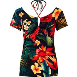 Joe Browns Totally Tropical Tie Neck Top - Multi