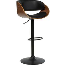 Beliani Baku II Black/Walnut Bar Stool 107cm