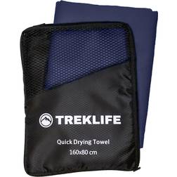 Treklife Hurtigtørrende microfiber Badehåndklæde Blå (160x80cm)