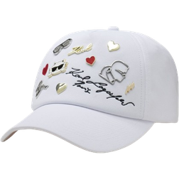 Karl Lagerfeld Cate Pins Baseball Cap - White