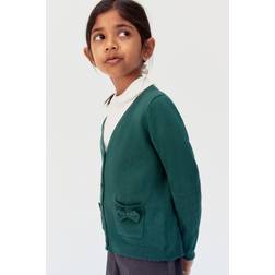 H&M Girls Green Cotton school cardigan 8-10Y