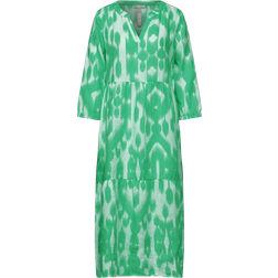 Street One Women's Tunic Dress with Print - Soft Grass Green