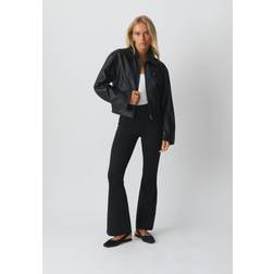 Gina Tricot Flare Jersey Trousers - Sort