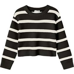 Name It Kid's Long Sleeved Knitted Pullover - Black