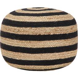 vidaXL 248075 Black Stripe Pouf 30cm