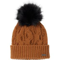 Columbia Boundless Days Cable Knit Pom Beanie - Camel Brown