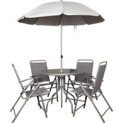 Samuel Alexander Outdoor 4 Parasol Patio Dining Set