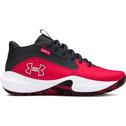 Under Armour Grade School Lockdown 7 Basketball Shoes - Red/Black/White