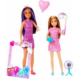 Barbie Celebration Fun Photobooth Playset with Skipper & Stacie Dolls & Accessories HKB12