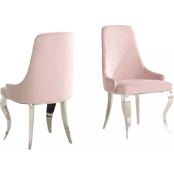 Coaster Antoine Demi Arm Light Pink Kitchen Chair 39" 2