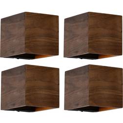 QAZQA Smart Walnut Väggarmatur 4st