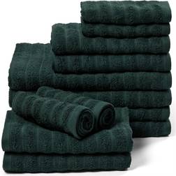 Borg Living Towel Pack Of 12 Håndklæde Grøn (140x70cm)