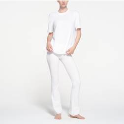 SKIMS Oversized Long T-Shirt White Relaxed Tees Snow