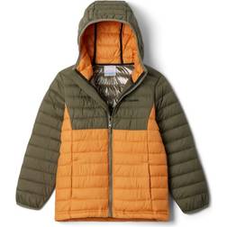 Columbia Boy's Powder Lite II Hooded Jacket - Sunstone/Stone Green