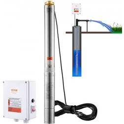 VEVOR Dränkbar pump med djup brunn i rostfritt stål vattenpump 2200W 9,8 m³/h 144 m
