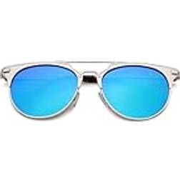 Jrllfd Round Sunglasses Polarized Silver/Blue