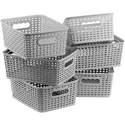 Geezy Home Organisation Grey Basket 25cm 6pcs