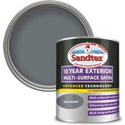 Sandtex 10 Year Multi Surface Satin Grey 0.76L