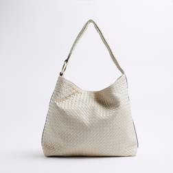 River Island Womens Beige Woven Slouch Tote Bag One Size
