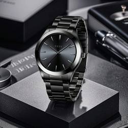 Shein 1 Stück mit wasserdichtem Edelstahlarmband, Quarz-Simulator, einfache Geschäftsarmbanduhr als Geschenk