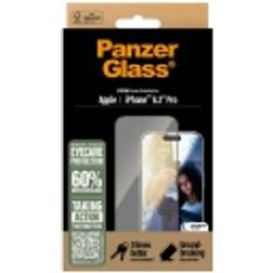 PanzerGlass Protection d'écran iPhone 16 Pro EyeCare Ultra-Wide Fit EasyAligner Bordure noire