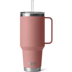 Yeti Rambler with Straw Lid Sandstone Pink Travel Mug 42fl oz