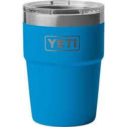 Yeti Rambler Stackable with Magslider Lid Big Wave Blue Travel Mug 16fl oz