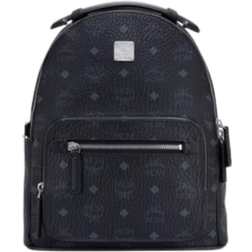 MCM Stark Backpack In Visetos Small - Black