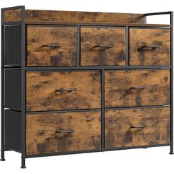 Songmics LTS137B01 Rustic Brown/Ink Black Chest of Drawer 28.5x85cm