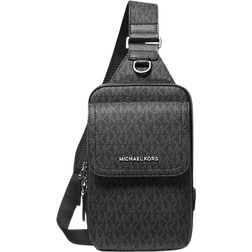 Michael Kors Hudson Signature Logo Sling Pack - Black