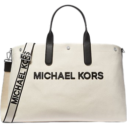 Michael Kors Brooklyn Oversized Cotton Canvas Tote Bag - Natural