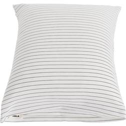Tekla Cotton Sateen Stripes Hovedpudebetræk Beige, Sort (60x50cm)