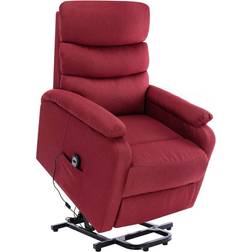 vidaXL Stand-up Massage Recliner Wine Red Fabric