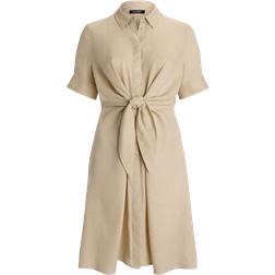 Polo Ralph Lauren Tie-Front Linen Shirtdress - Explorer Sand