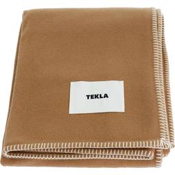 Tekla Tan Lambswool Blanket Oak Blankets Beige, Natural, Bronze