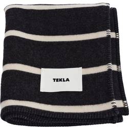 Tekla Stripes Blankets Black (180x130cm)