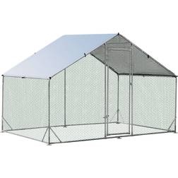 Costway Spire Shaped Chicken Run Coop with Waterproof and Sun Protective Cover Large