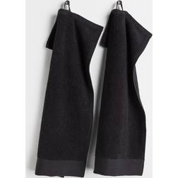 H&M I Bomullsfrotté 30x50 - Sort Gjestehåndkle Svart (50x30cm)