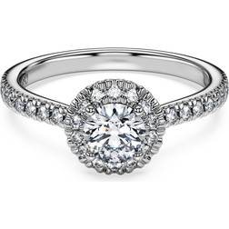 Swarovski Eternity Strahlenkranz-Solitärring Runde Form - 18K Weißgold
