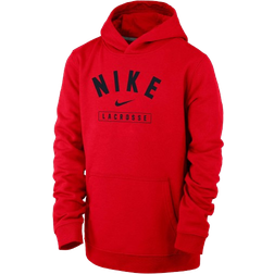 Nike Big Kid's Lacrosse Pullover Hoodie - University Red (B31048P390-RED)