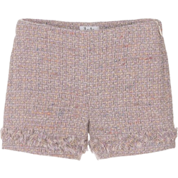 il gufo Kid's Wool Tweed Shorts - Lilac Purple