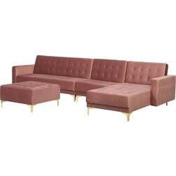 Beliani Aberdeen Pink Sofa 347cm 5 Seater