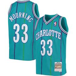 Mitchell & Ness Alonzo Mourning Charlotte Hornets Youth Teal 1992/93 Hardwood Classics Swingman Jersey