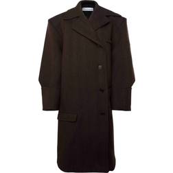 JW Anderson Turn-Up Cuff Oversized Coat - Brown