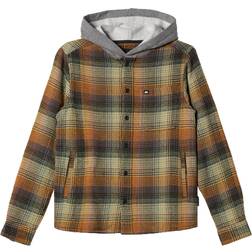 Quiksilver Kid's Flannel Shirt - Grape Leaf Sandbar Hooded Flan (AQBWT03092-CRE1)