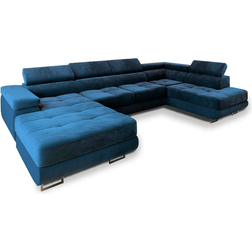 Monolith CASONE Blue Sofa 345cm 5-Sitzer