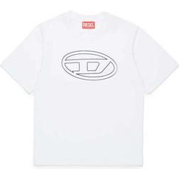 Diesel Kid's Logo Appliqué T-shirt - White (J01788)